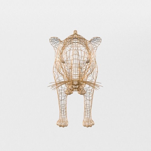 Tiger Low-poly 3D model_5