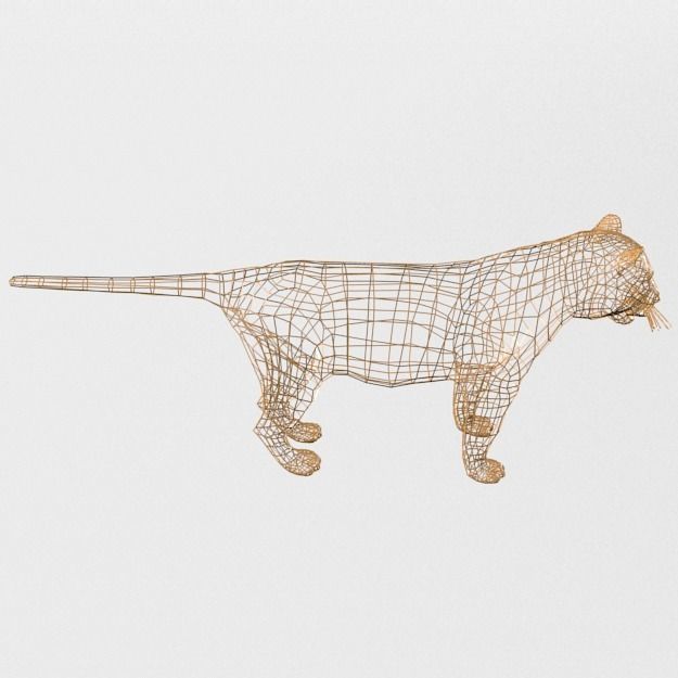 Tiger Low-poly 3D model_7