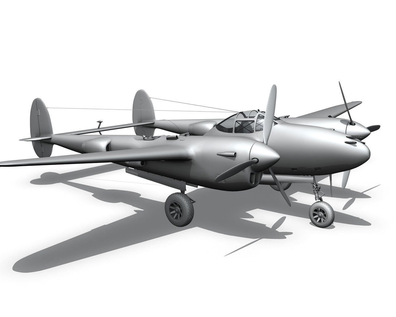 Lockheed P-38 Lightning - Gung Ho 3D model_17