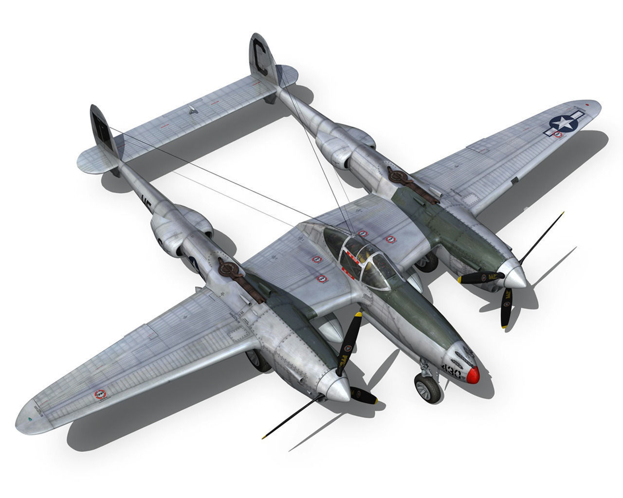 Lockheed P-38 Lightning - Gung Ho 3D model_14