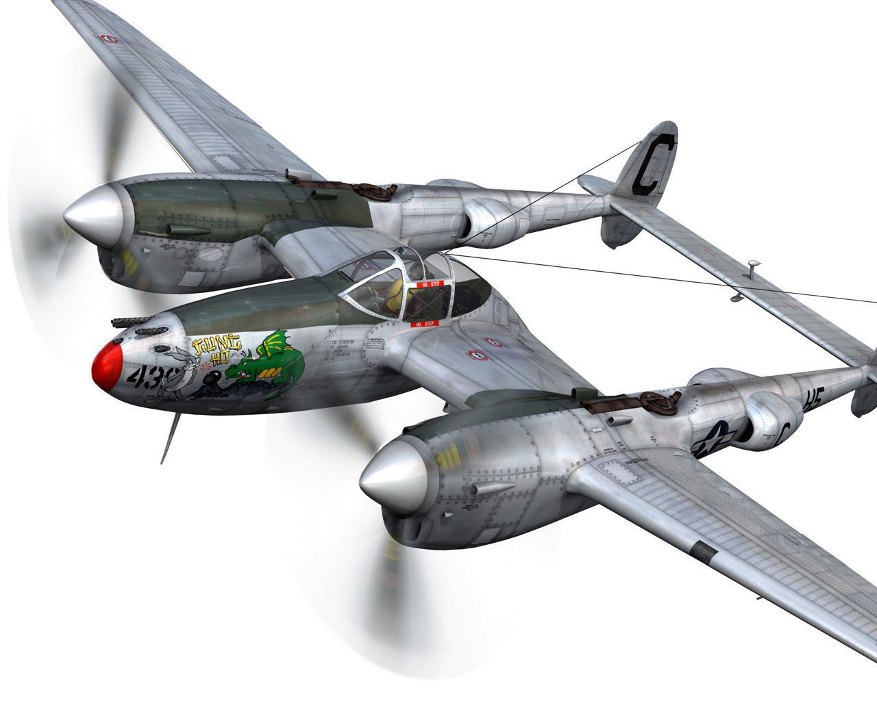 Lockheed P-38 Lightning - Gung Ho 3D model_4