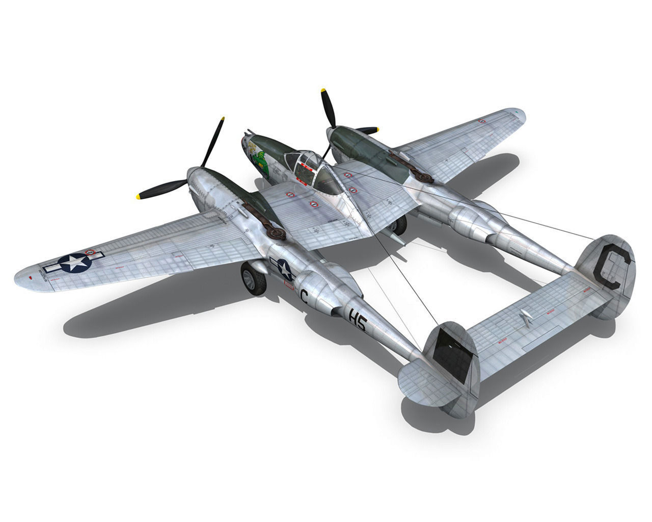 Lockheed P-38 Lightning - Gung Ho 3D model_11