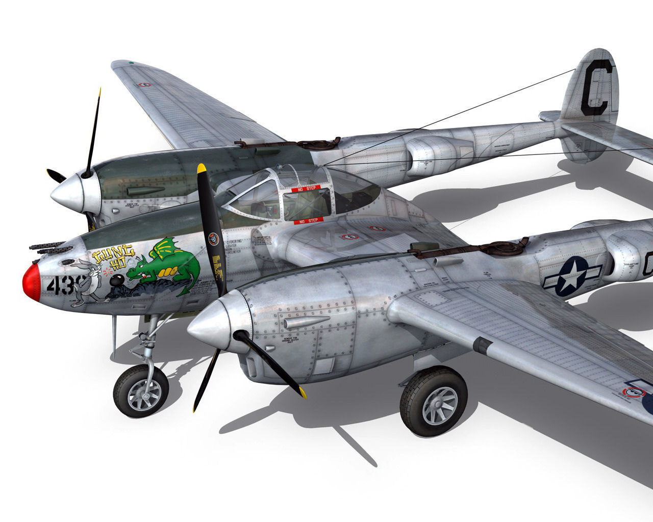 Lockheed P-38 Lightning - Gung Ho 3D model_1