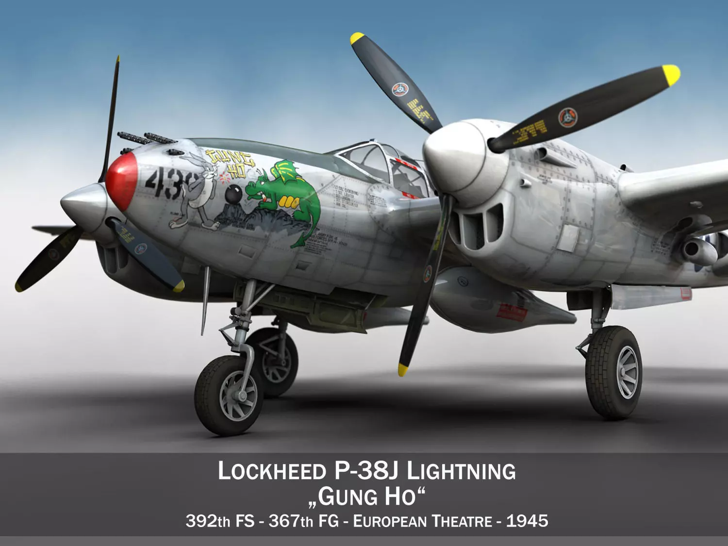 Lockheed P-38 Lightning - Gung Ho 3D model_0