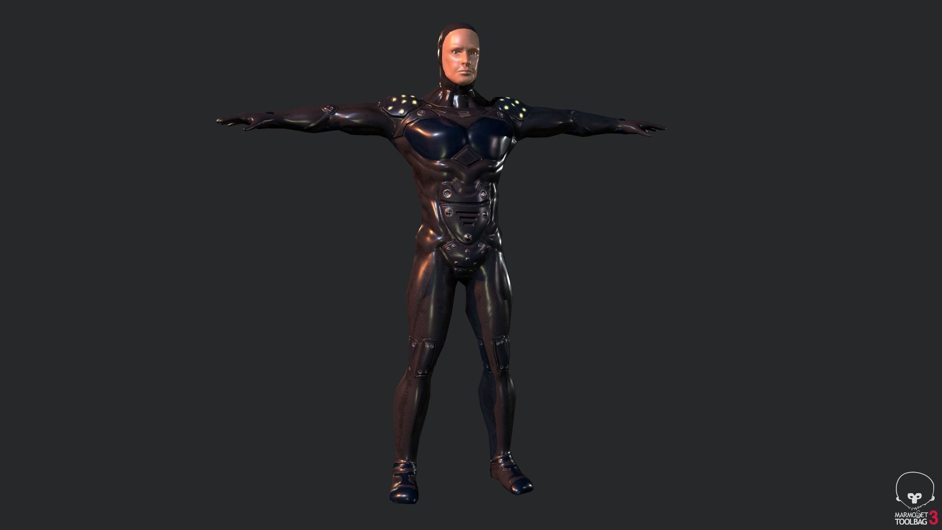 Exo Suit Armor Low-poly 3D model_6