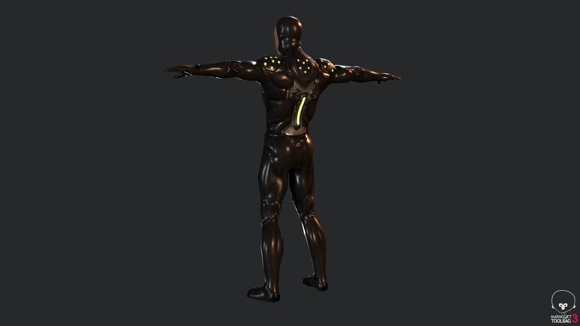 Exo Suit Armor Low-poly 3D model_5