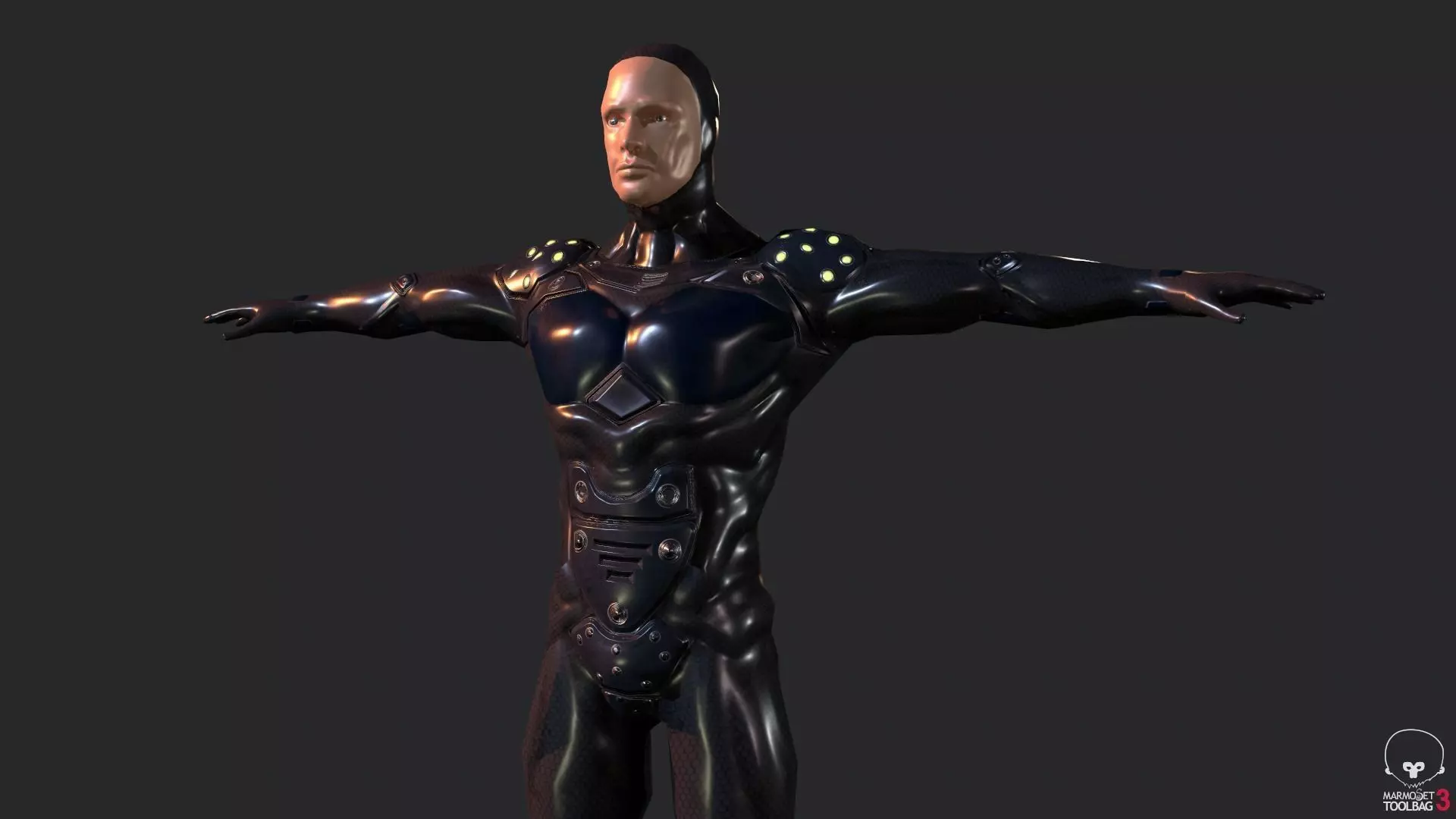 Exo Suit Armor Low-poly 3D model_0