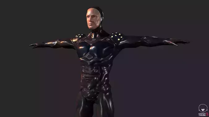 Exo Suit Armor Low-poly 3D model
