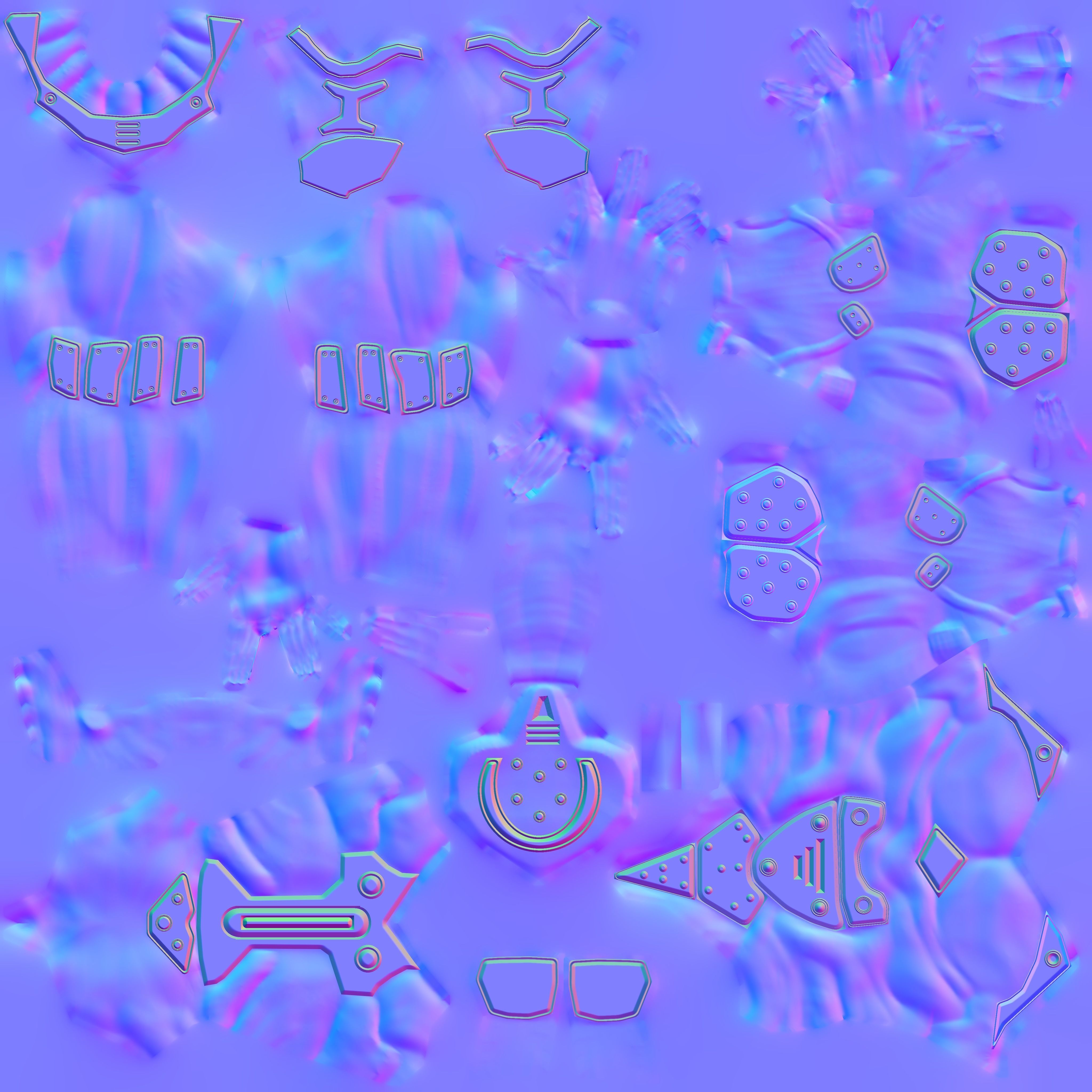 Exo Suit Armor Low-poly 3D model_11