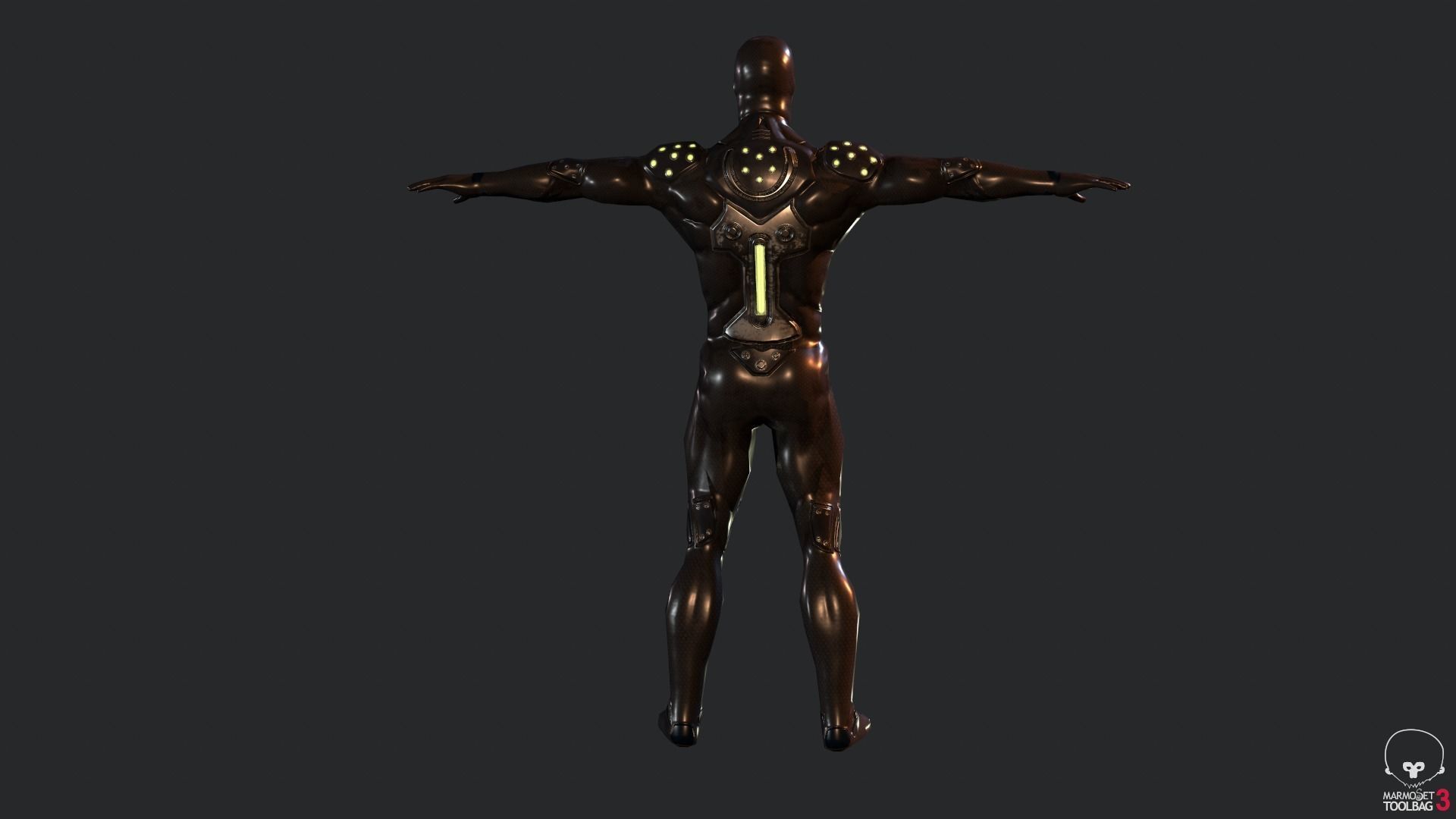 Exo Suit Armor Low-poly 3D model_3