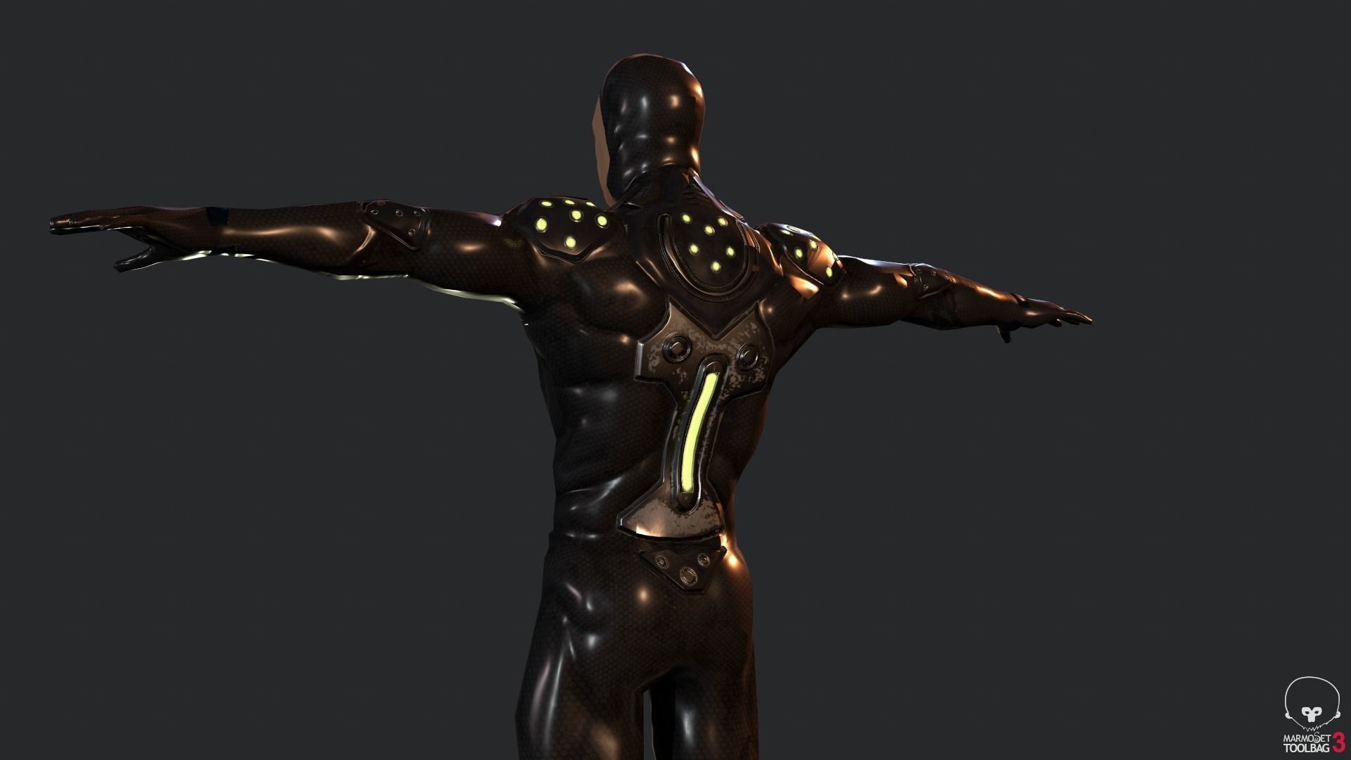 Exo Suit Armor Low-poly 3D model_7