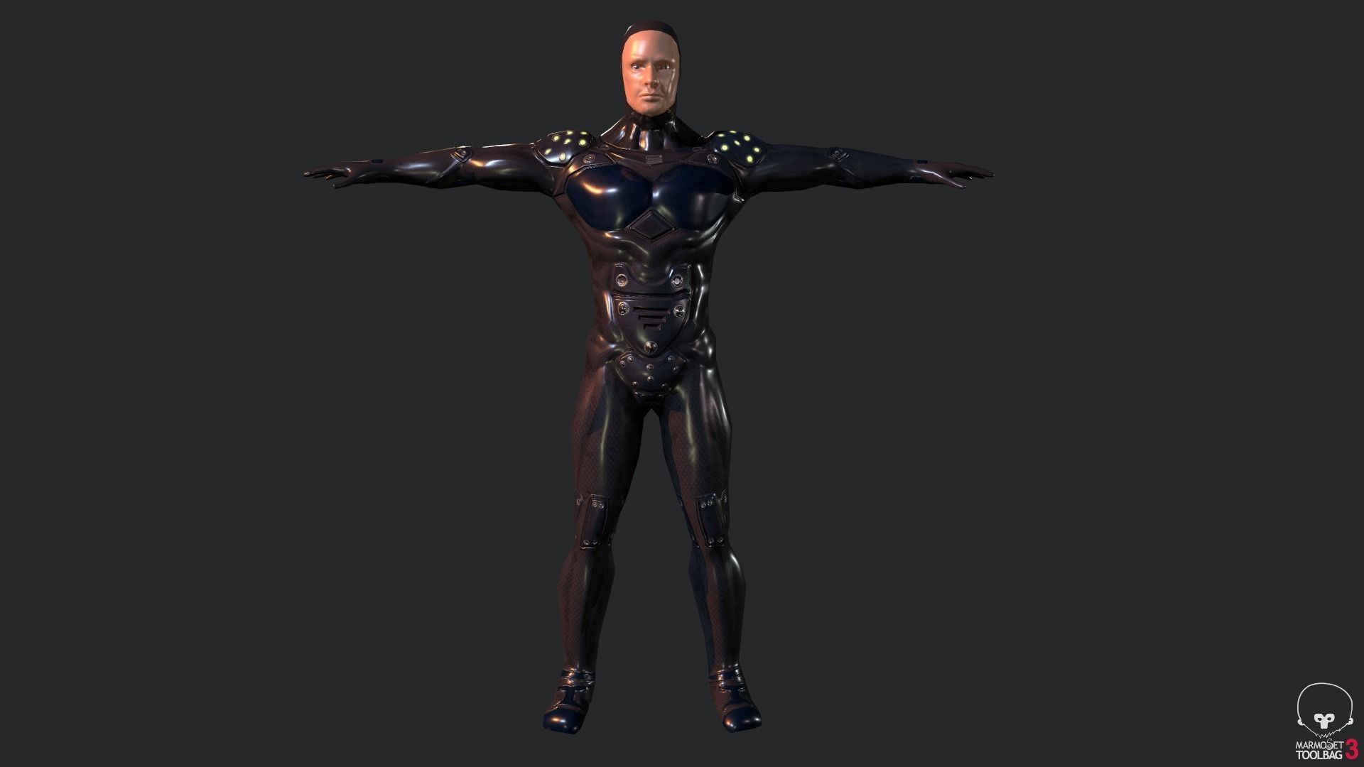 Exo Suit Armor Low-poly 3D model_4