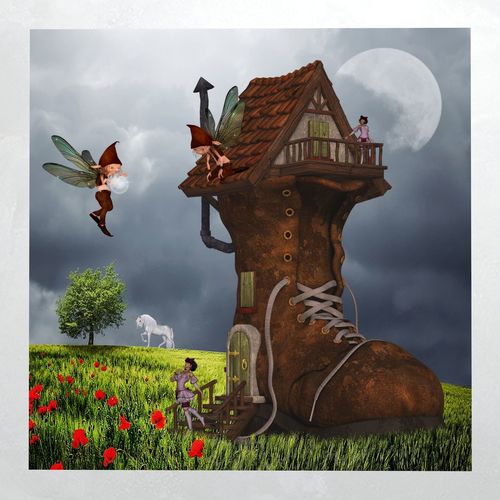 Canvas Art Fantasy Shoe House Low-poly 3D model