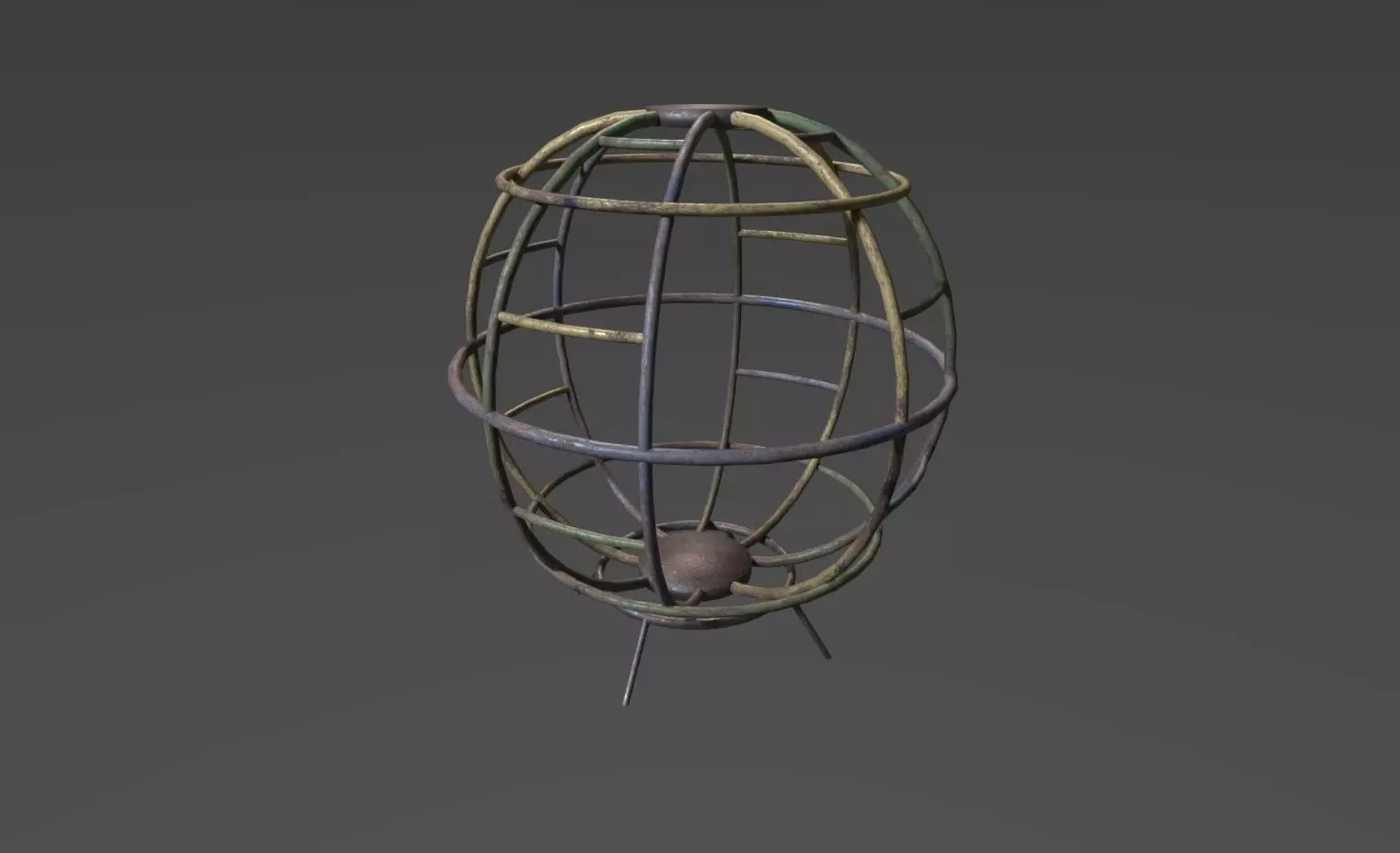 Soviet Oldschool Globe Low-poly 3D model_0