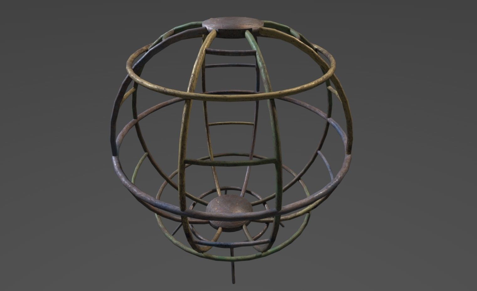 Soviet Oldschool Globe Low-poly 3D model_2
