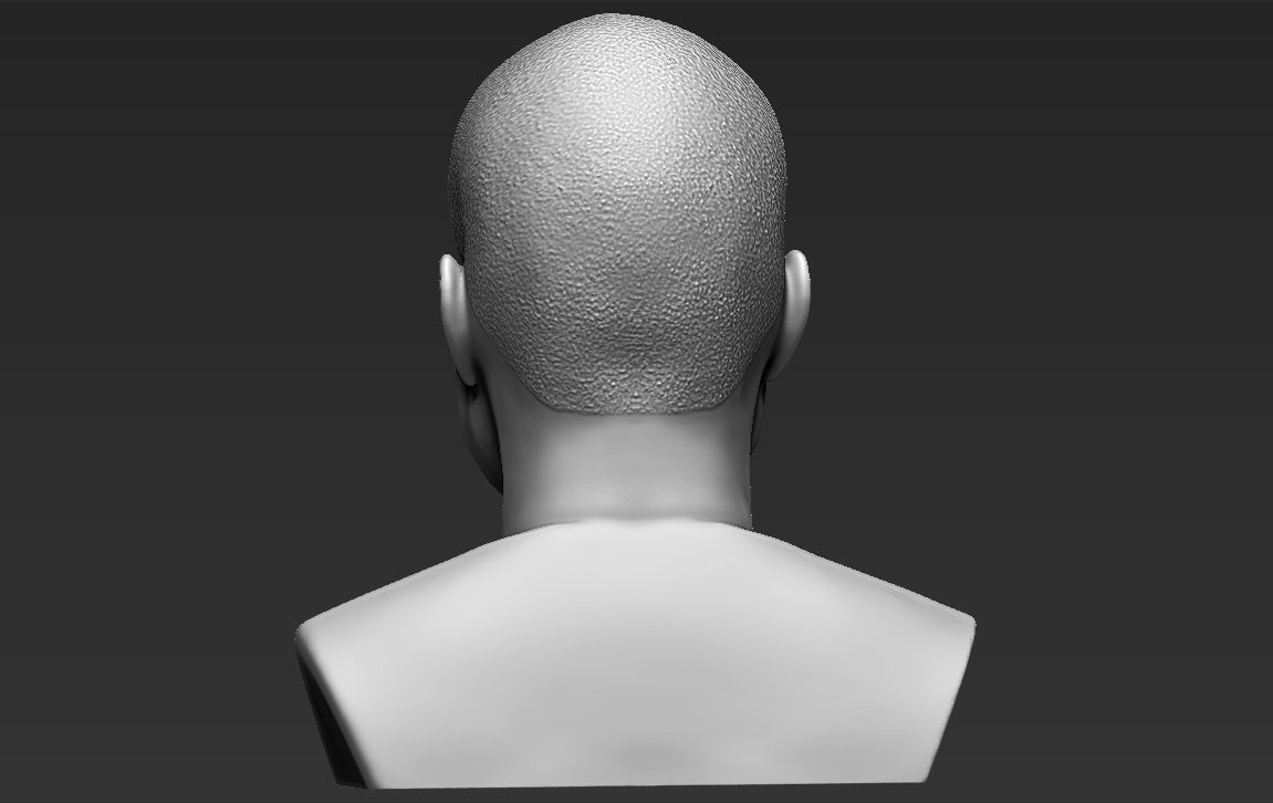 Kanye West bust 3D printing ready stl obj formats 3D print model_12