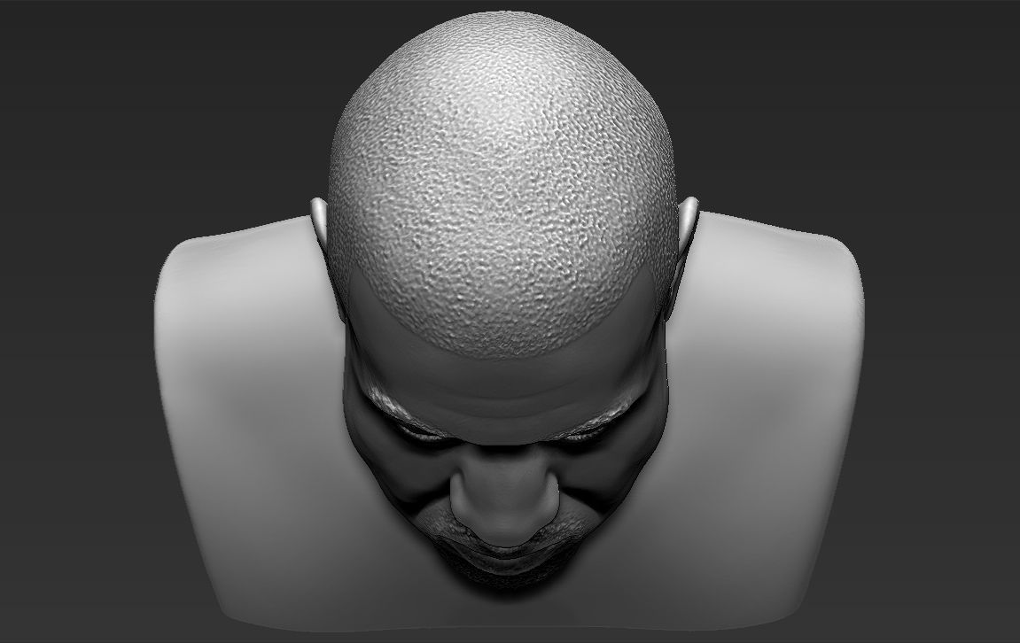 Kanye West bust 3D printing ready stl obj formats 3D print model_22