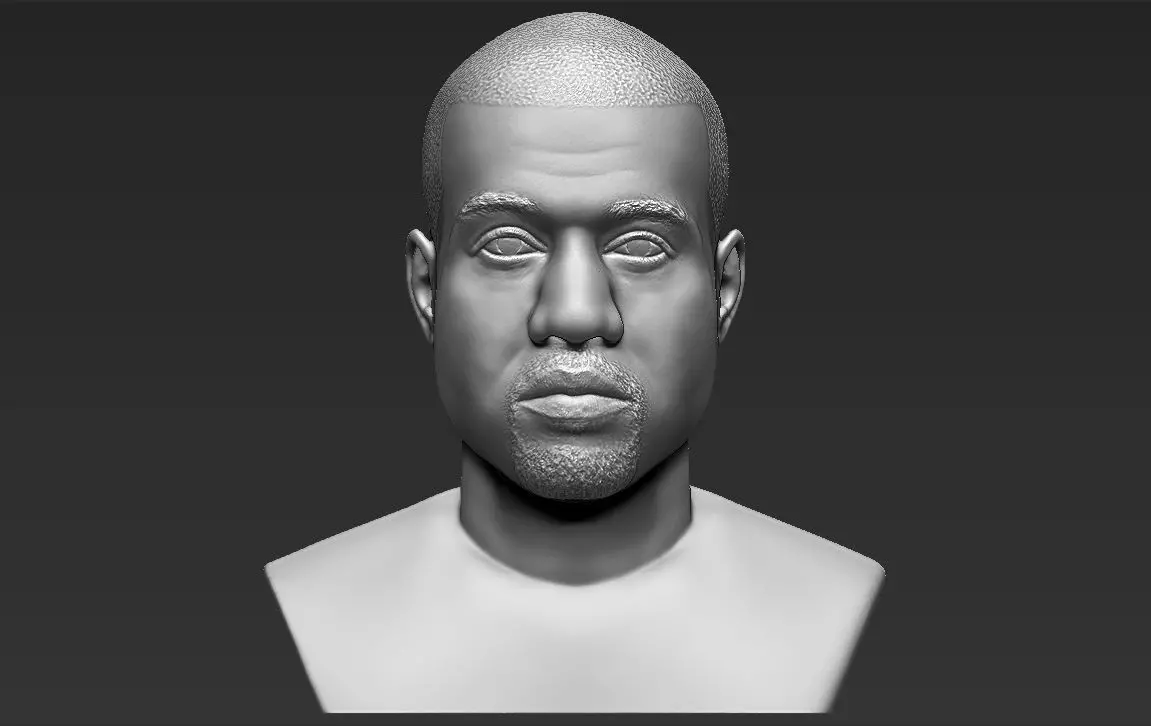 Kanye West bust 3D printing ready stl obj formats 3D print model_0