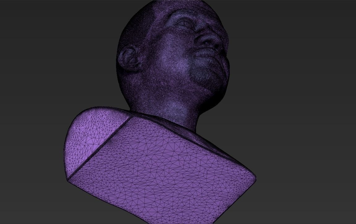 Kanye West bust 3D printing ready stl obj formats 3D print model_29