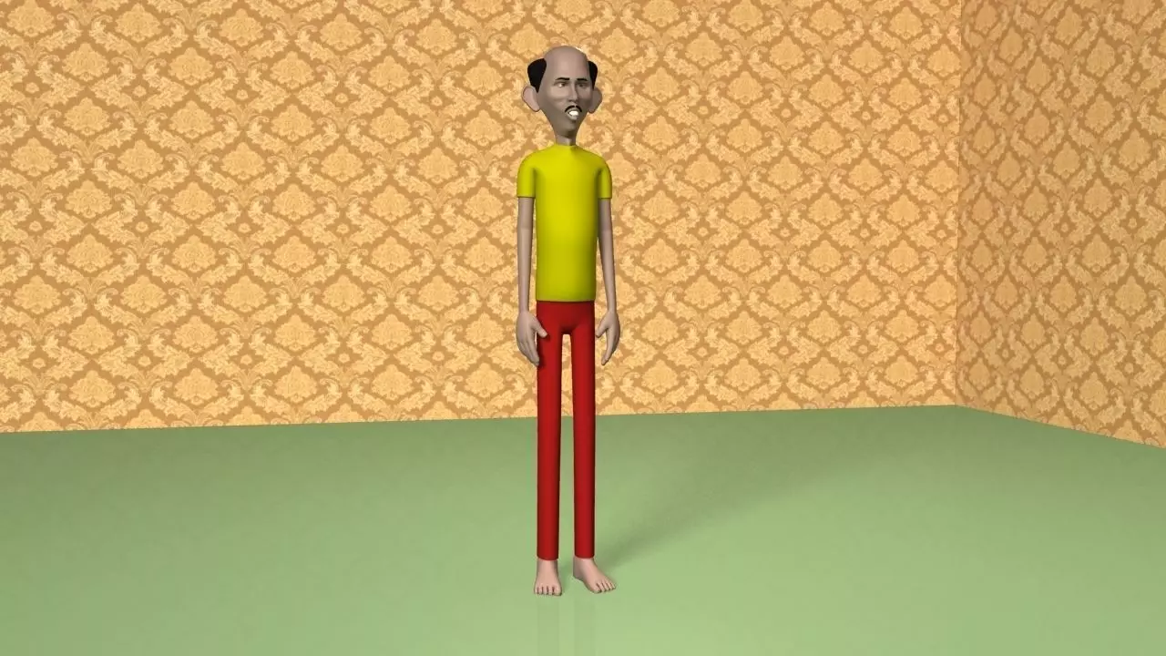Mamukoya cartoon character 3D model_0