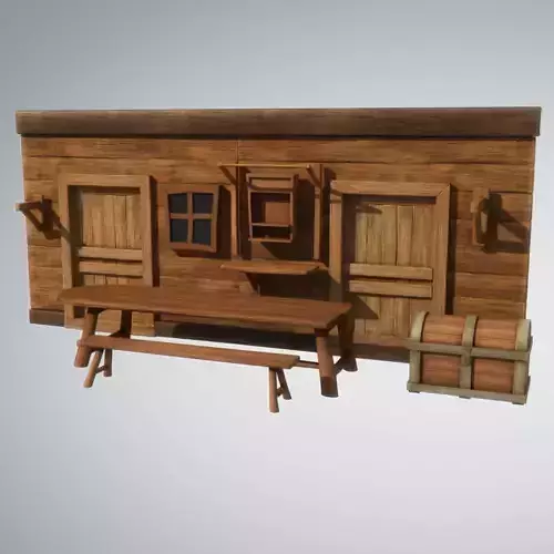 Stylized Wooden Prop Model 3D model