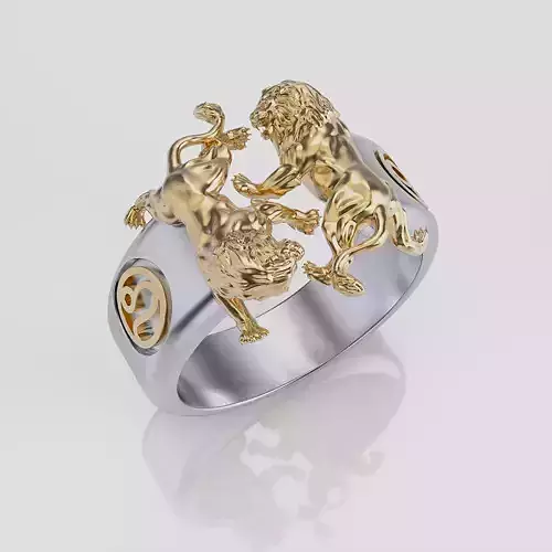 Lion Ring Mens 