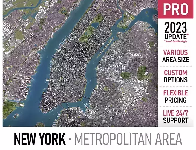New York Low-poly 3D model