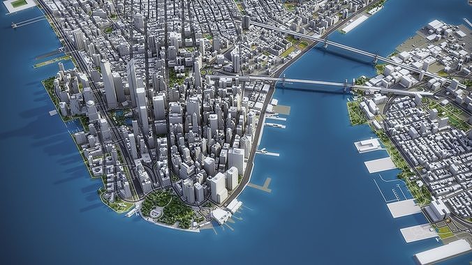 New York Low-poly 3D model 3