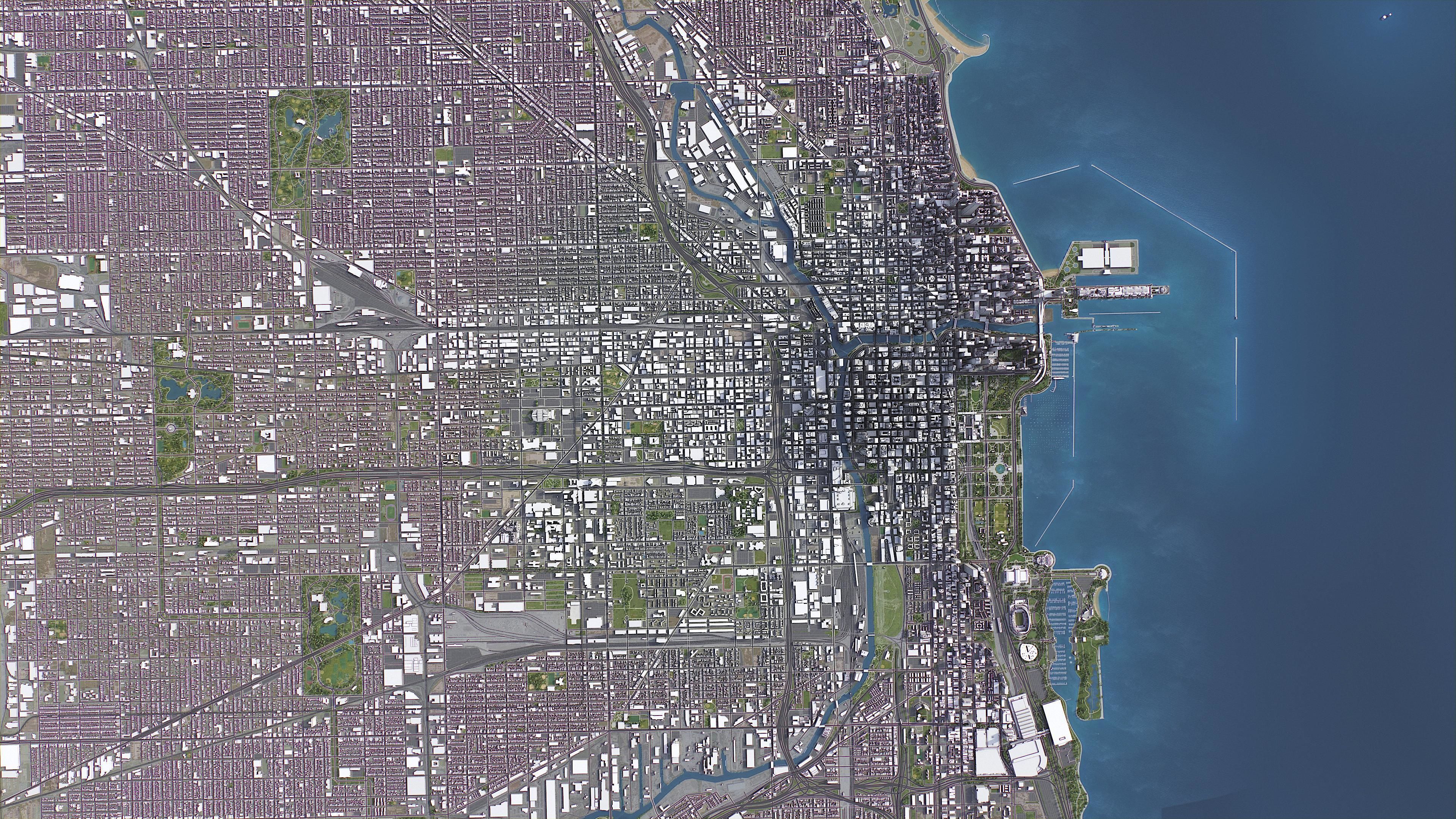 Chicago Low-poly 3D model_19