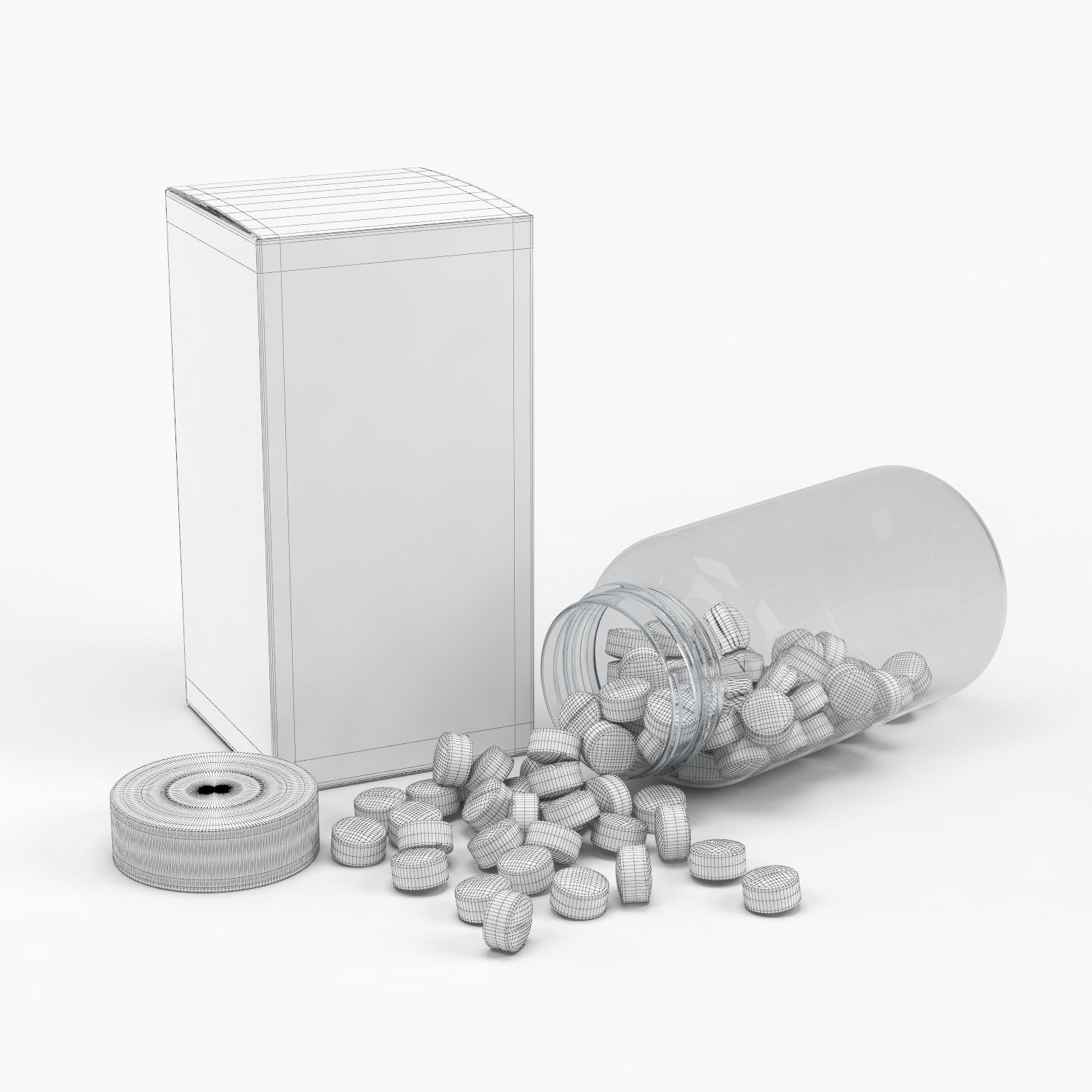 Pills Bottle 3D model_6