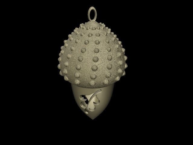 Acorn Necklace 3D print model_17