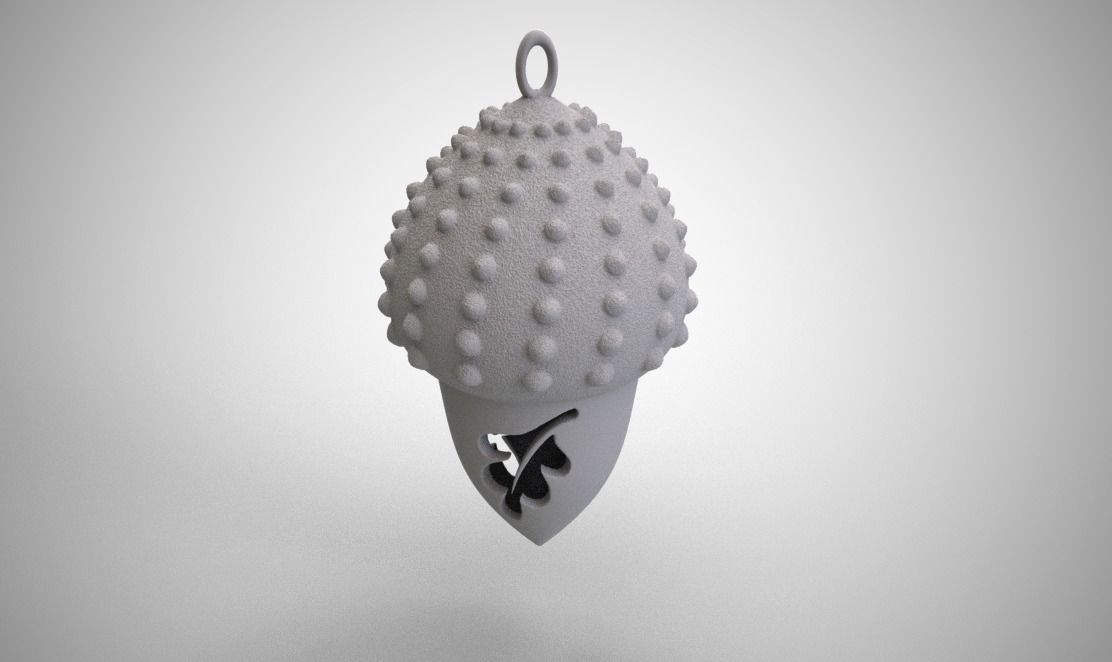 Acorn Necklace 3D print model_16