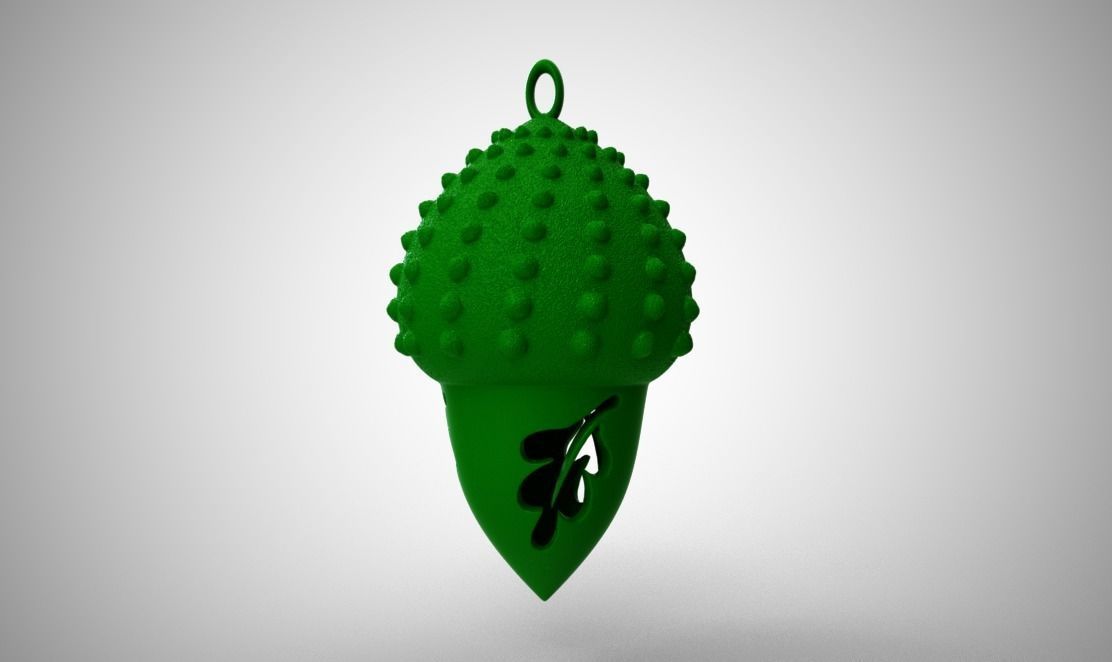 Acorn Necklace 3D print model_10