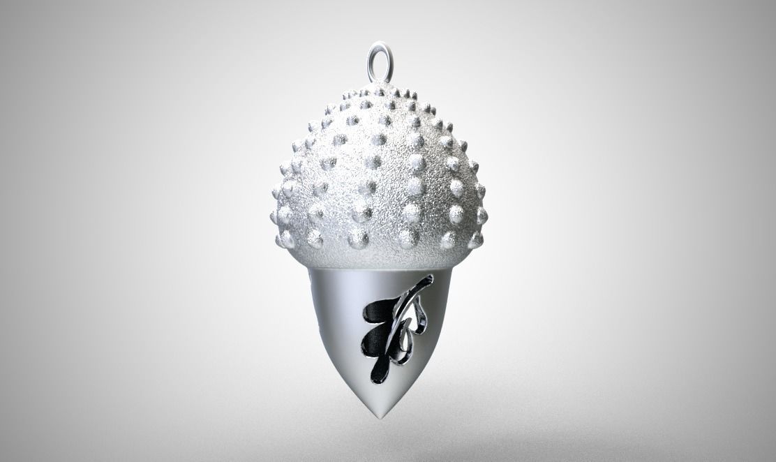 Acorn Necklace 3D print model_8