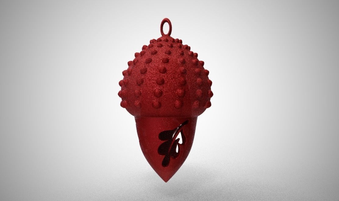 Acorn Necklace 3D print model_9