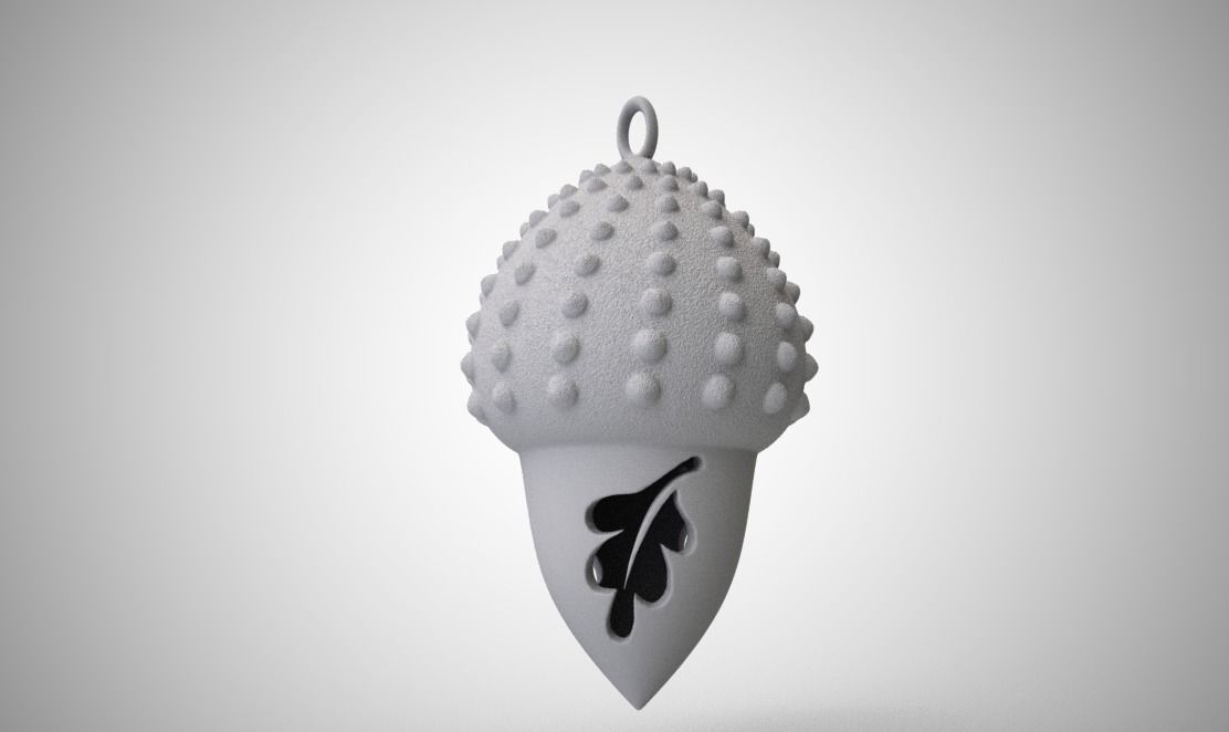 Acorn Necklace 3D print model_15