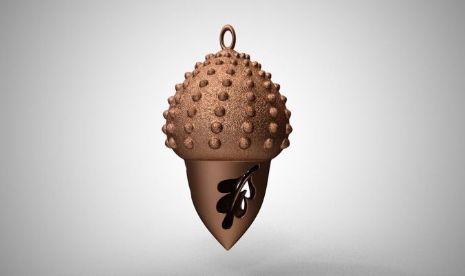 Acorn Necklace 3D print model