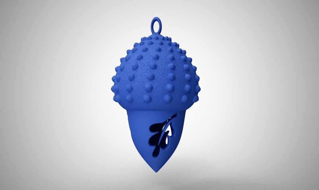 Acorn Necklace 3D print model_11