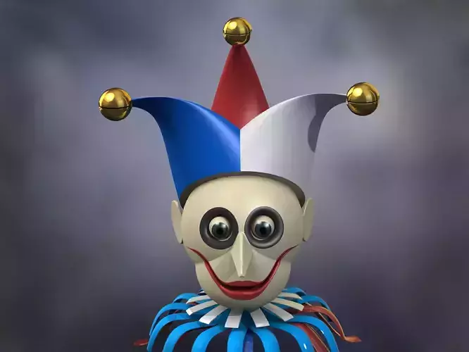 JOKER alien with head and arms on stick Free 3D model