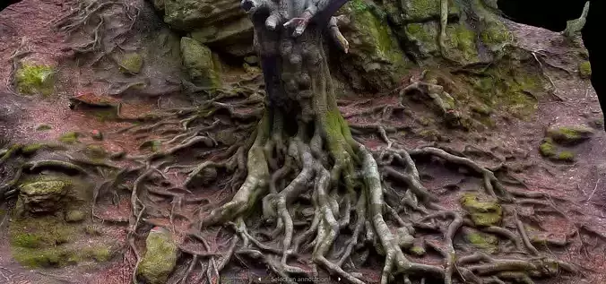 Old beech tree 3D model
