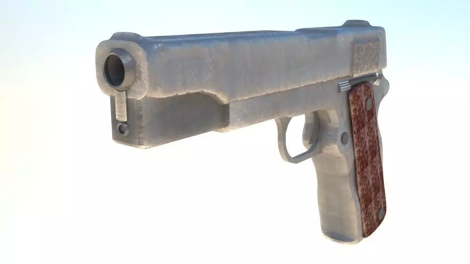 M1911 Rusty and Worn out look Low-poly 3D model