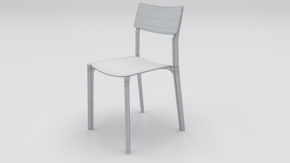 Chair Janinge Low-poly 3D model_3