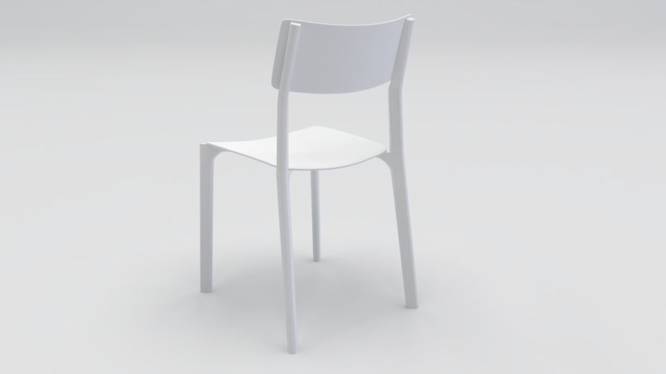 Chair Janinge Low-poly 3D model_1