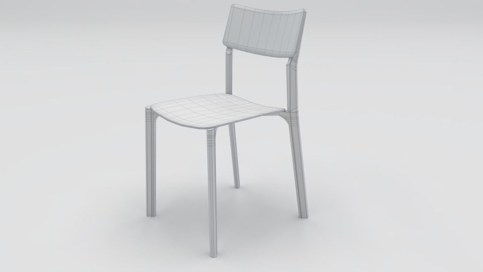 Chair Janinge Low-poly 3D model_2