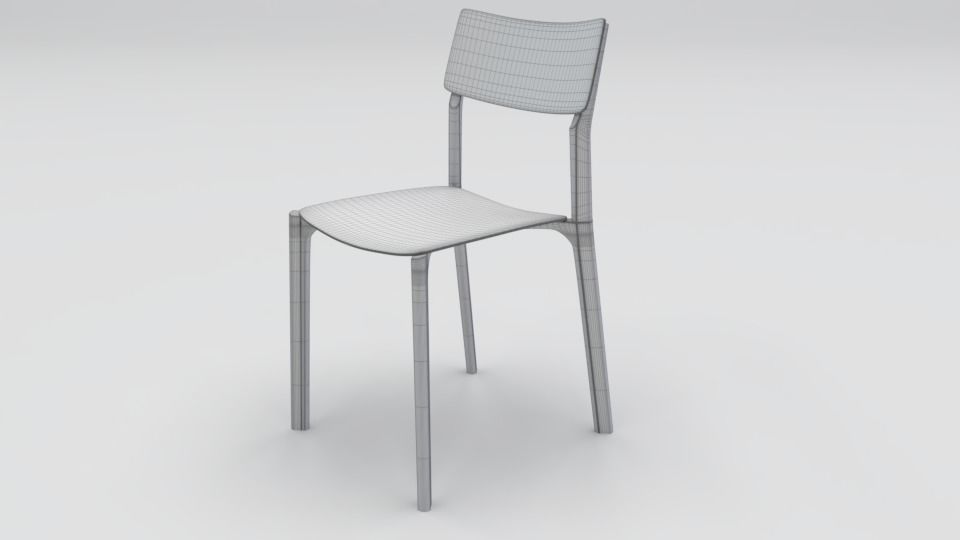 Chair Janinge Low-poly 3D model_4