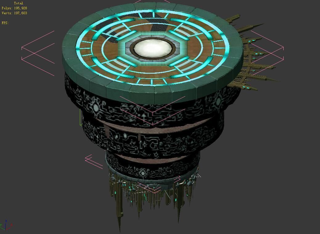 Relics - Wall Rounded Surface 02 3D model_1