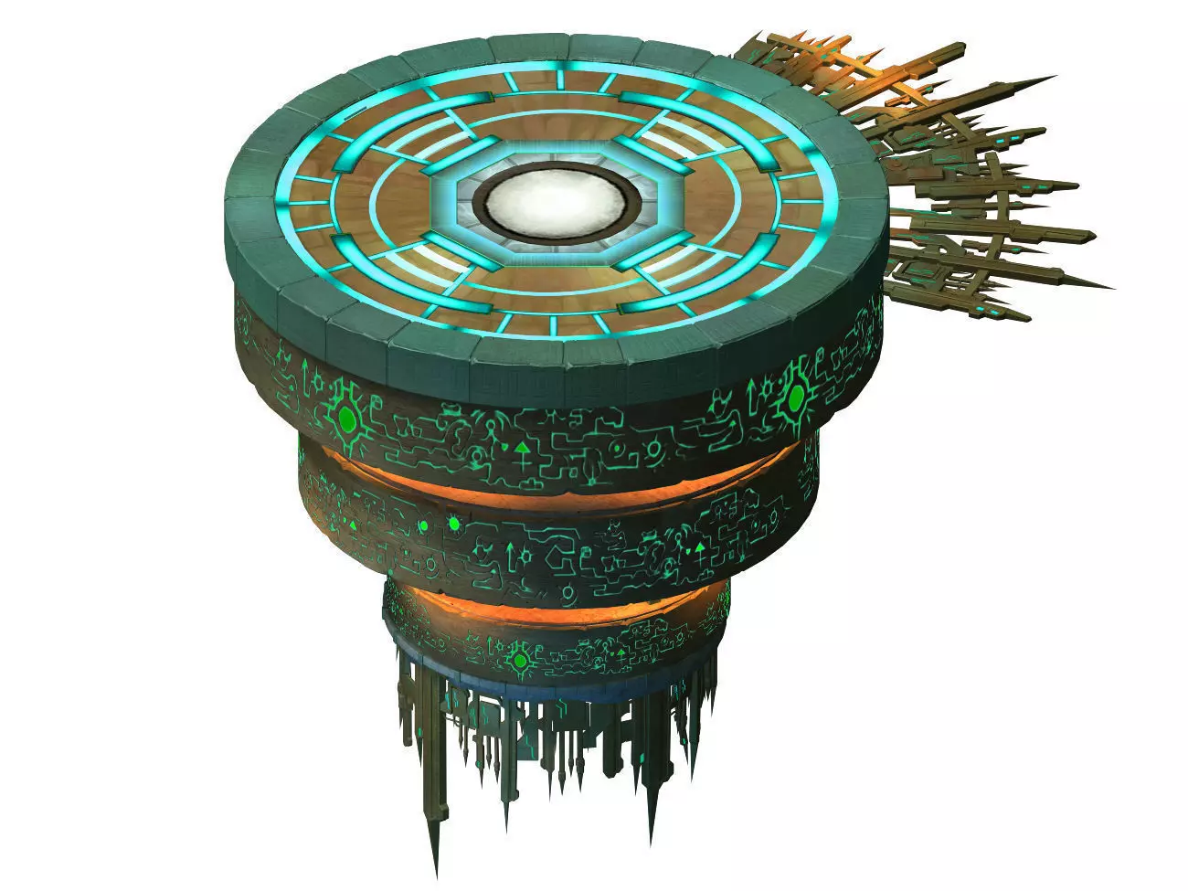 Relics - Wall Rounded Surface 02 3D model_0