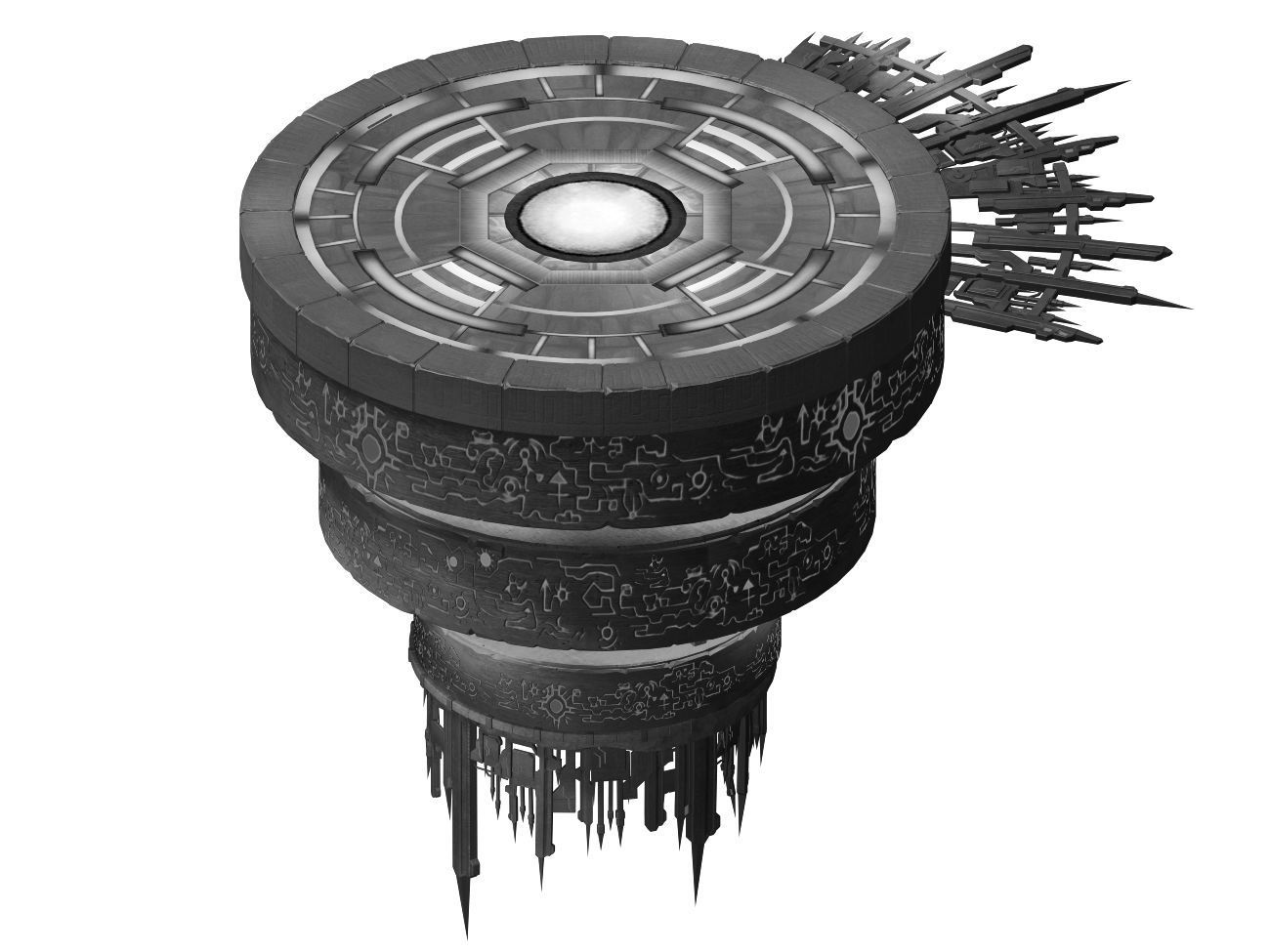 Relics - Wall Rounded Surface 02 3D model_3