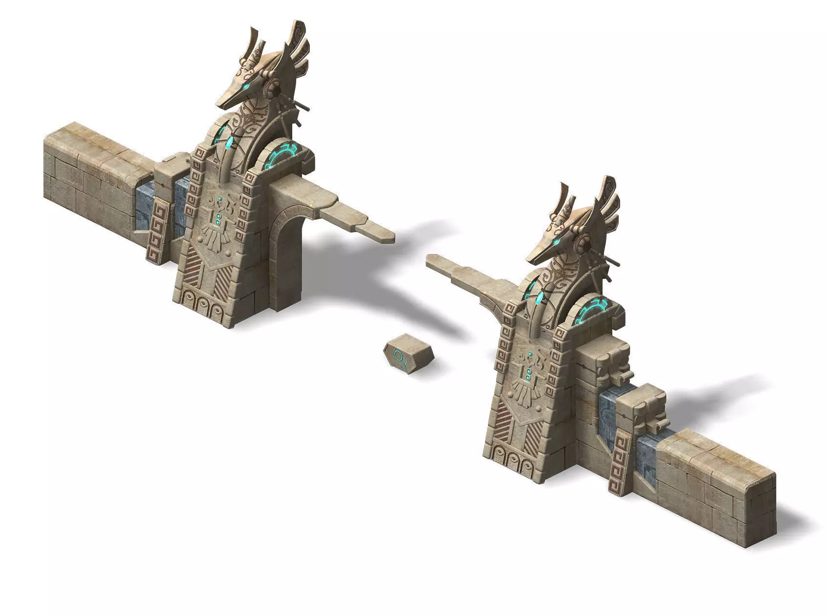 Different dimension - Egypt - City Gate 02 3D model_0