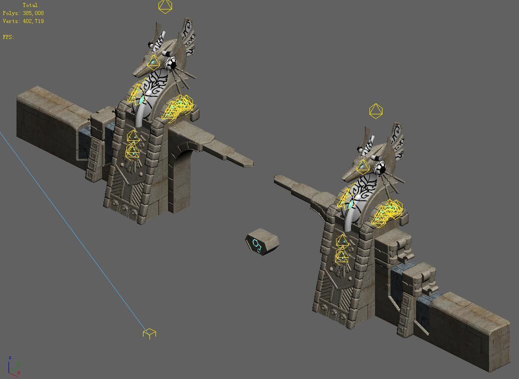 Different dimension - Egypt - City Gate 02 3D model_1